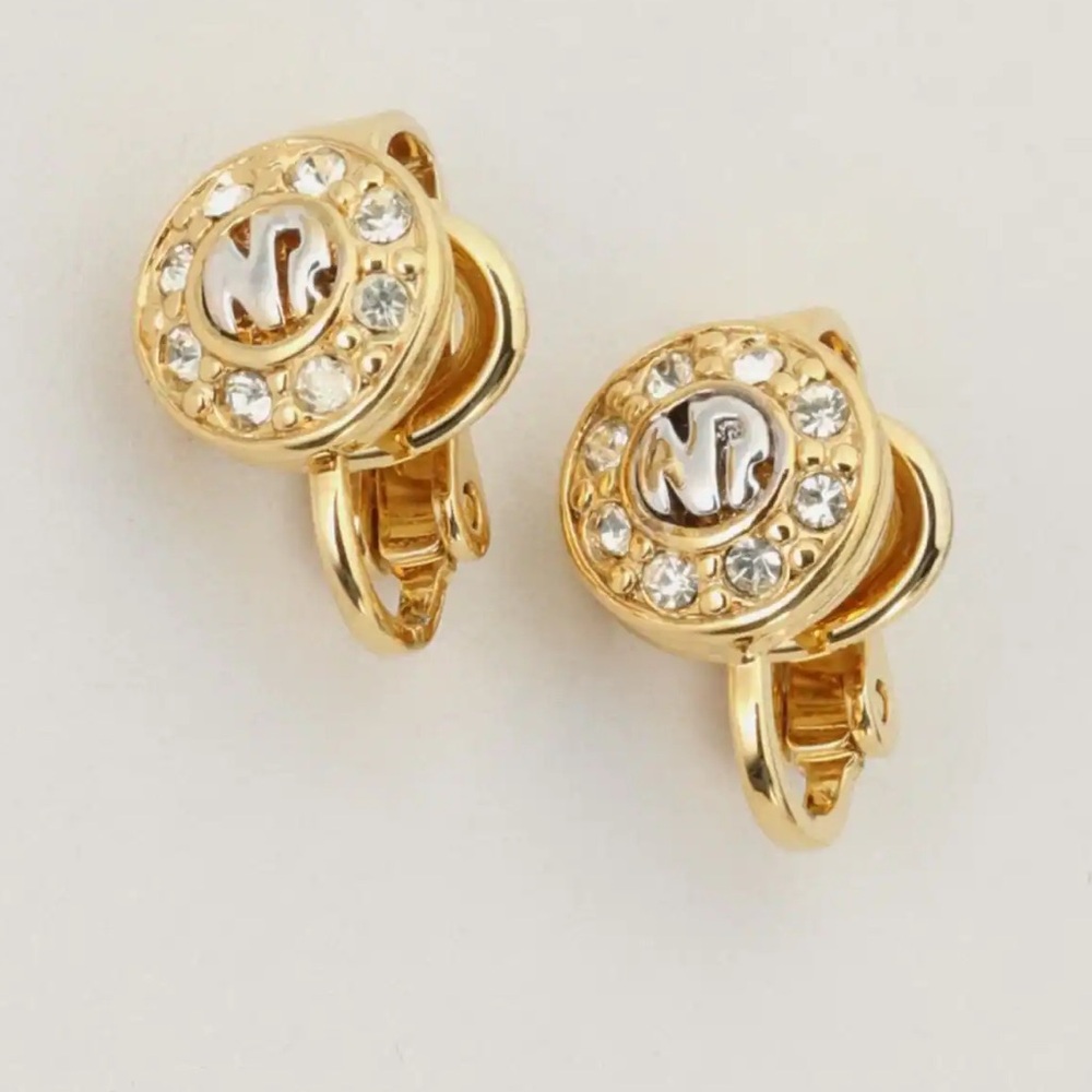 Nina Ricci mini earrings vintage w 1 cm logo Women's Accessories made in France
